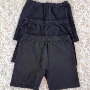 Amazon Girl's 3-Pack Cartwheel Shorts Black Size M 10/12